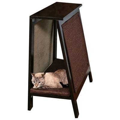 The Refined Feline A-Frame With Scratcher
